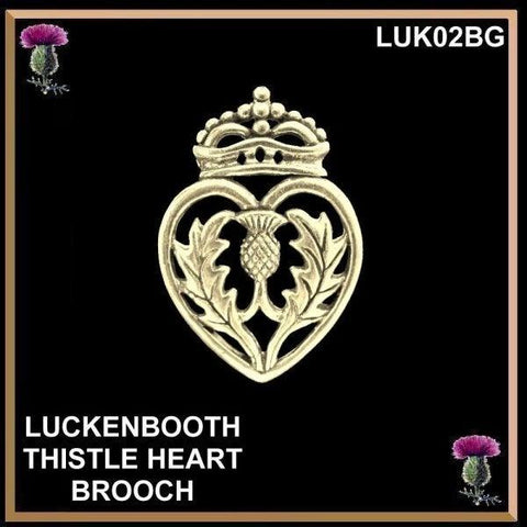 Scottish Luckenbooth Thistle 14K Brooch