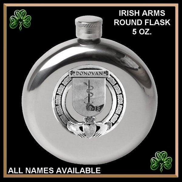 Irish Claddagh Round Flask 5 oz - All Irish Families