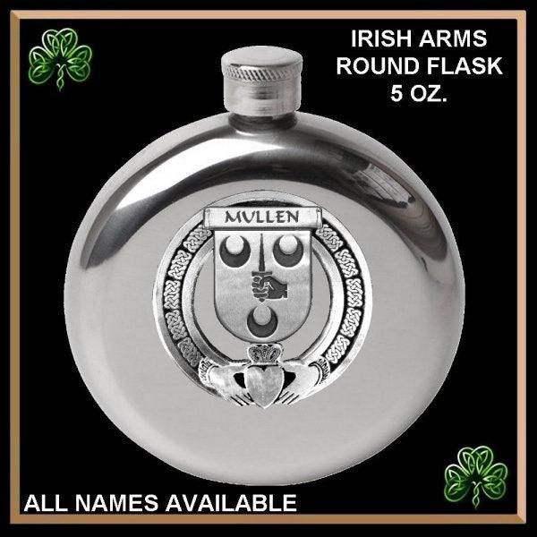 Irish Claddagh Round Flask 5 oz - All Irish Families