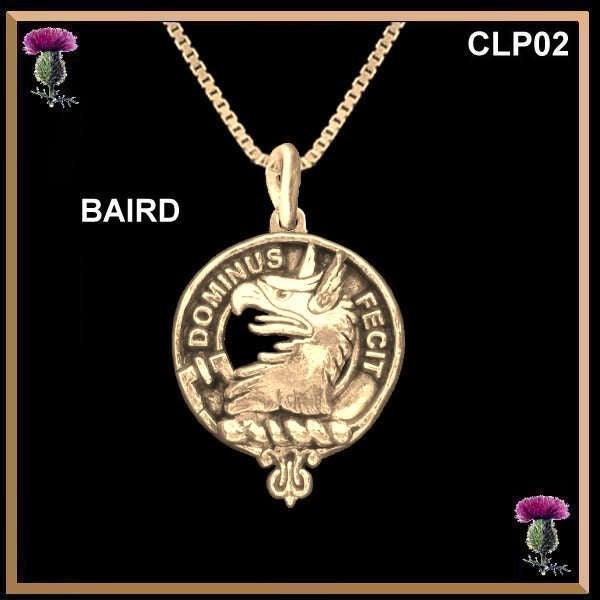 Clan Crest Scottish Pendant CLP02 ~ 10K Gold