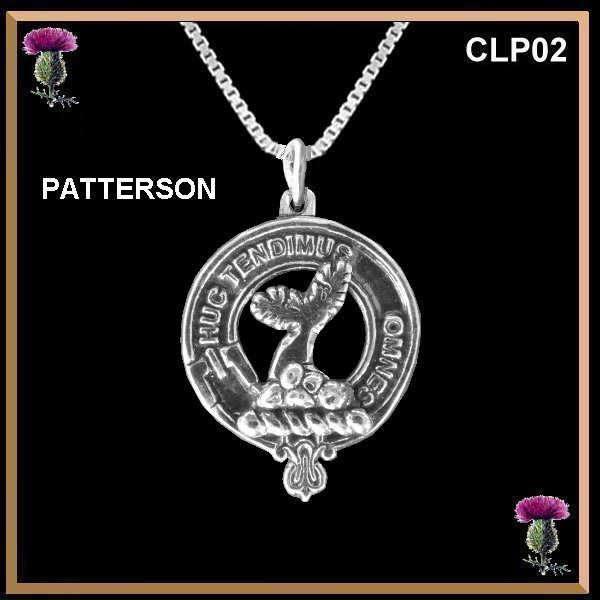 Paterson Clan Crest Scottish Pendant  CLP02