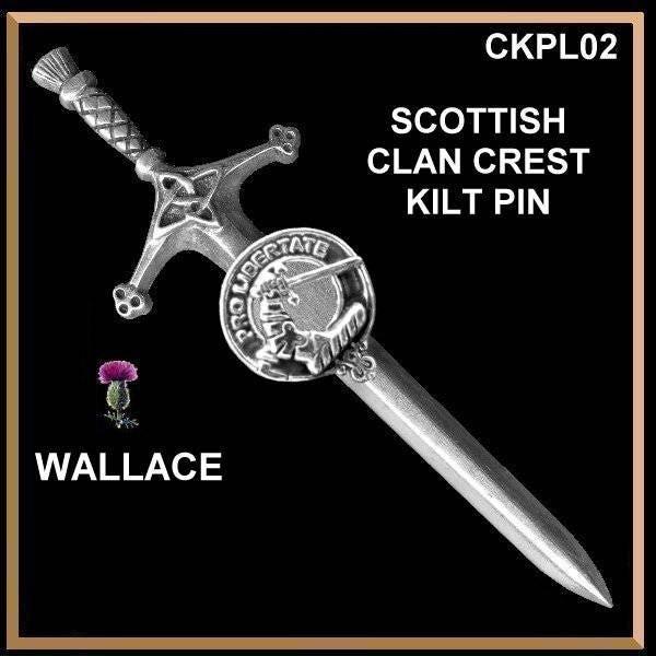 Wallace Clan Crest Kilt Pin, Scottish Pin ~ CKP02