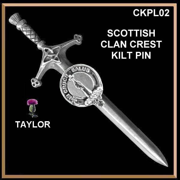 Taylor Clan Crest Kilt Pin, Scottish Pin ~ CKP02