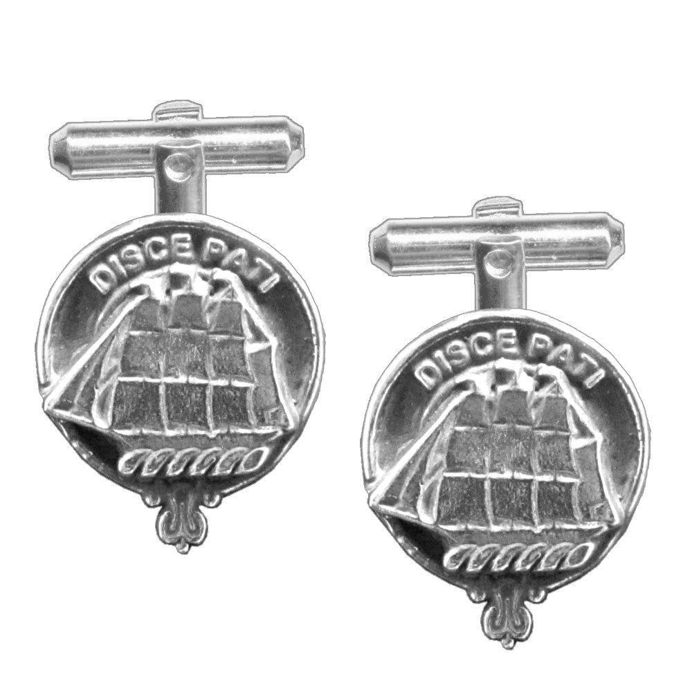 Duncan Clan Crest Scottish Cufflinks; Pewter, Sterling Silver and Karat Gold