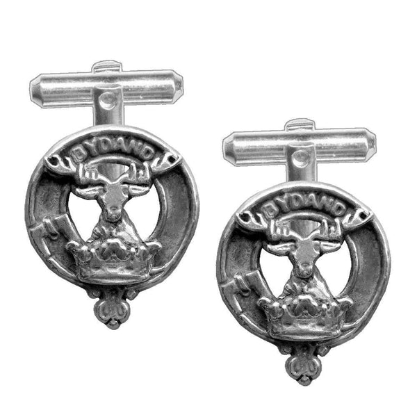 Gordon Clan Crest Scottish Cufflinks; Pewter, Sterling Silver and Karat Gold