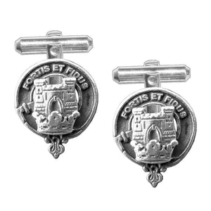 MacLachlan Clan Crest Scottish Cufflinks; Pewter, Sterling Silver and Karat Gold