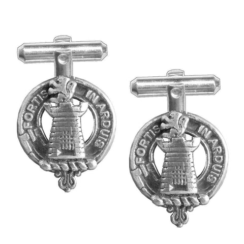 Middleton Clan Crest Scottish Cufflinks; Pewter, Sterling Silver and Karat Gold