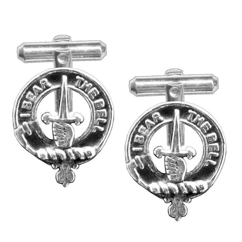 Bell Clan Crest Scottish Cufflinks; Pewter, Sterling Silver and Karat Gold