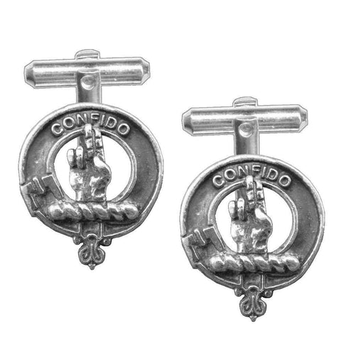 Boyd Clan Crest Scottish Cufflinks; Pewter, Sterling Silver and Karat Gold