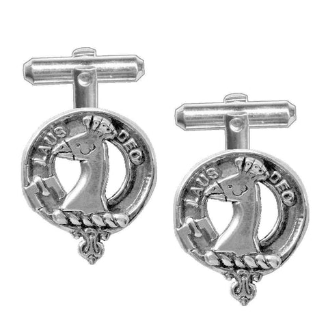 Arbuthnott Clan Crest Scottish Cufflinks; Pewter, Sterling Silver and Karat Gold