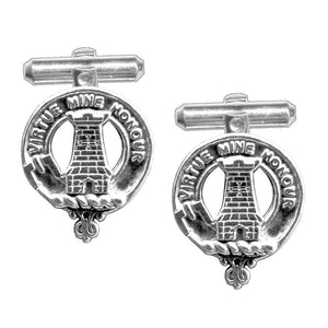 MacLean Clan Crest Scottish Cufflinks; Pewter, Sterling Silver and Karat Gold