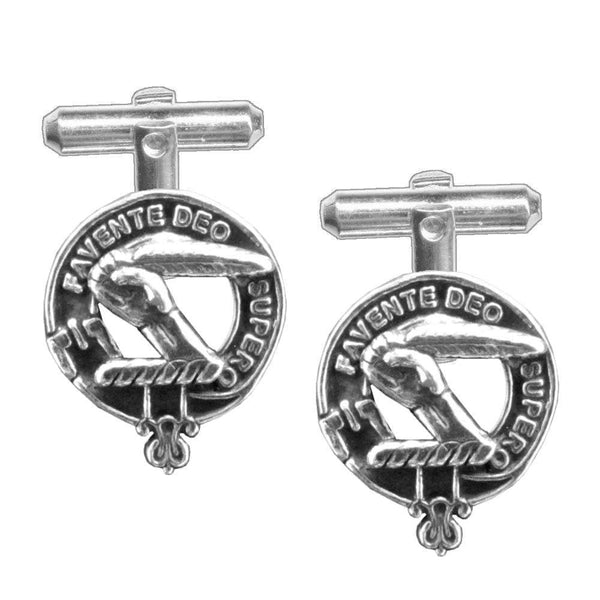 Mitchell Clan Crest Scottish Cufflinks; Pewter, Sterling Silver and Karat Gold