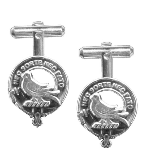 Rutherford Clan Crest Scottish Cufflinks; Pewter, Sterling Silver and Karat Gold