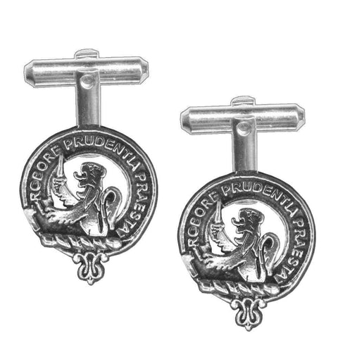 Young Clan Crest Scottish Cufflinks; Pewter, Sterling Silver and Karat Gold