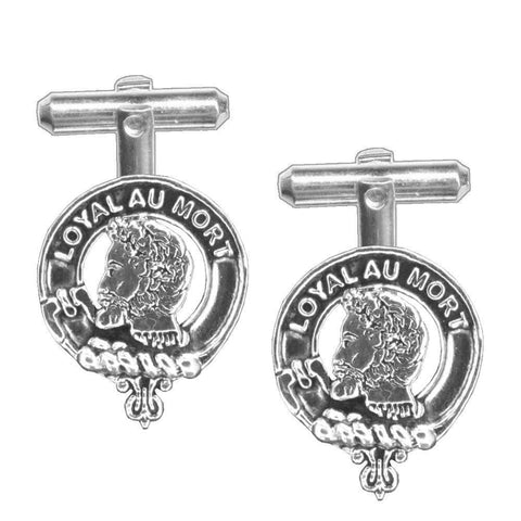 Adair Clan Crest Scottish Cufflinks; Pewter, Sterling Silver and Karat Gold