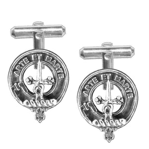 Bain Clan Crest Scottish Cufflinks; Pewter, Sterling Silver and Karat Gold