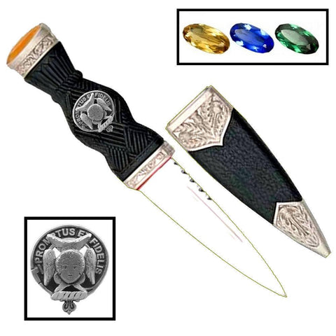 Carruthers Clan Crest Sgian Dubh, Scottish Knife