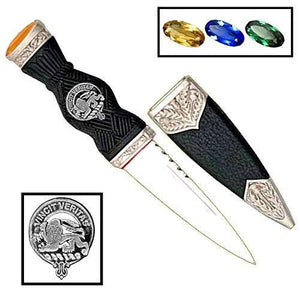 Baxter Clan Crest Sgian Dubh, Scottish Knife