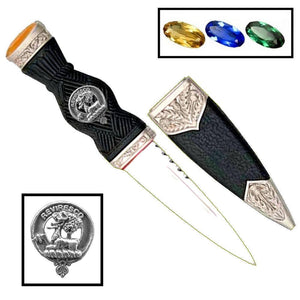 Maxwell Clan Crest Sgian Dubh, Scottish Knife