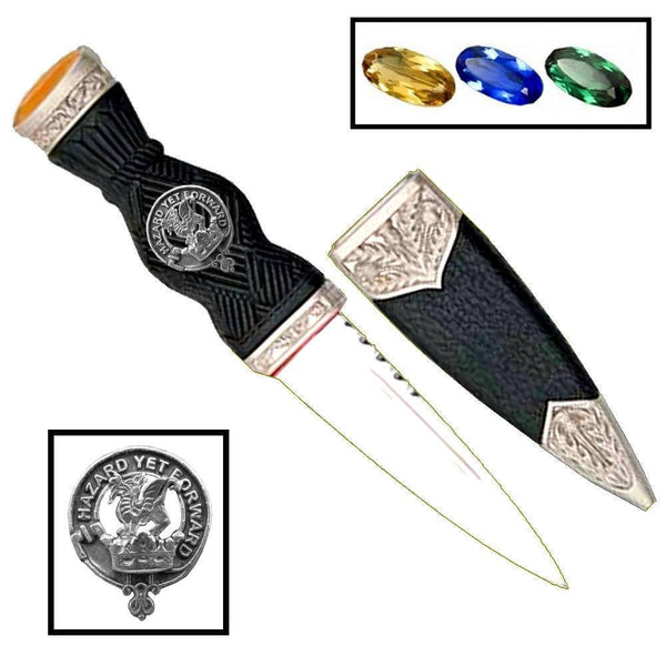 Seton Clan Crest Sgian Dubh, Scottish Knife
