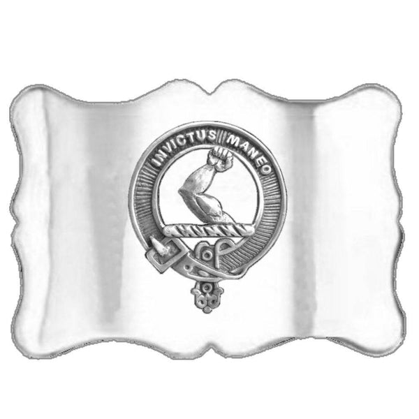 Scottish Clan Crest Kilt Buckle, Scalloped Satin Finish ~ All Clans
