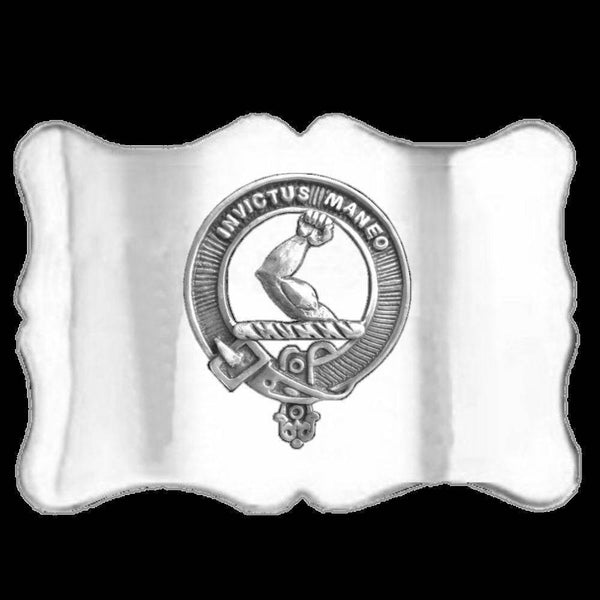 Scottish Clan Crest Kilt Buckle, Scalloped Satin Finish ~ All Clans