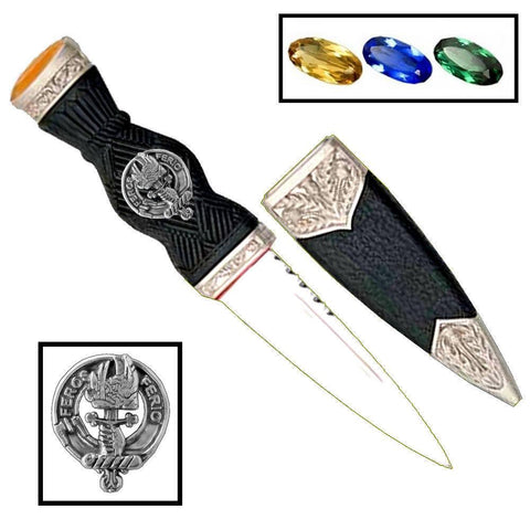 Chisholm Clan Crest Sgian Dubh, Scottish Knife