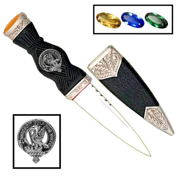 Stewart (Royal) Clan Crest Sgian Dubh, Scottish Knife