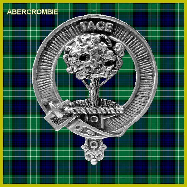 Abercrombie 8oz Clan Crest Scottish Badge Stainless Steel Flask