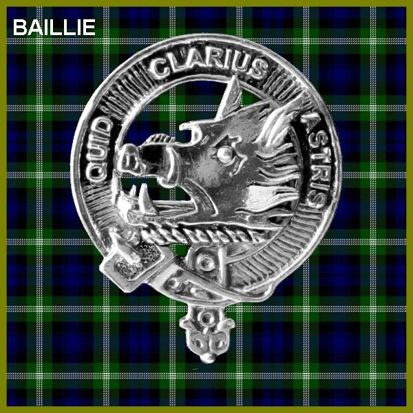 Baillie 8oz Clan Crest Scottish Badge Stainless Steel Flask