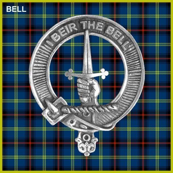 Bell 8oz Clan Crest Scottish Badge Stainless Steel Flask