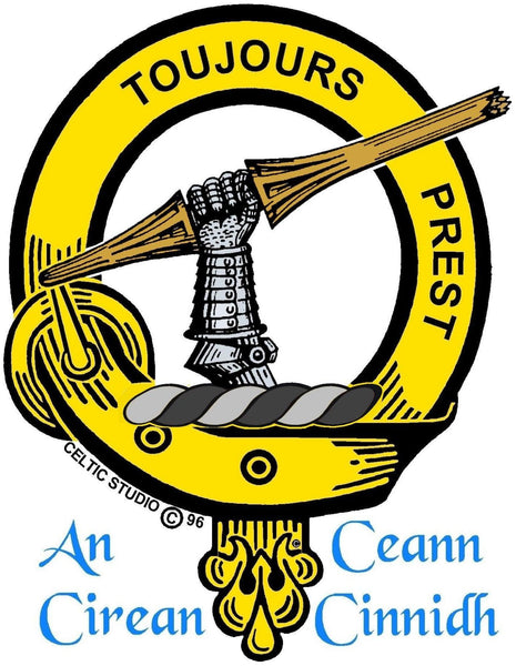 Carmichael 8oz Clan Crest Scottish Badge Stainless Steel Flask