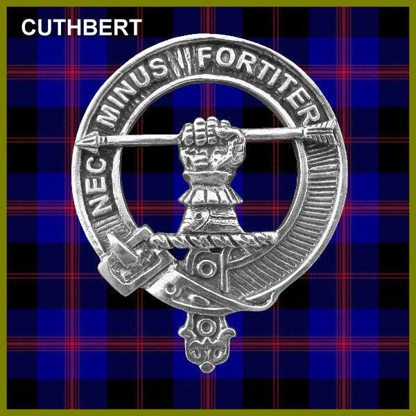 Cuthbert 8oz Clan Crest Scottish Badge Stainless Steel Flask