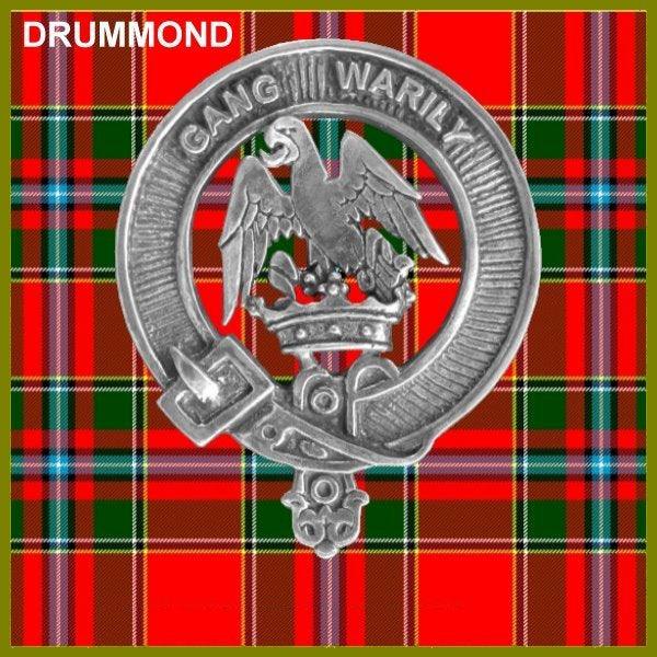 Drummond 8oz Clan Crest Scottish Badge Stainless Steel Flask