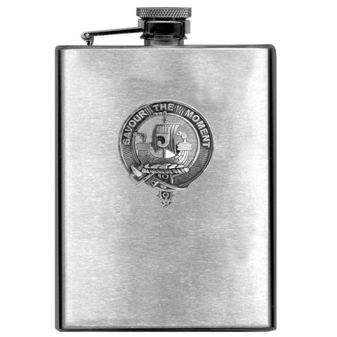 Duncan Sketraw 8oz Clan Crest Scottish Badge Flask