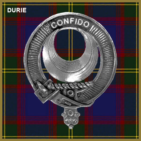 Durie 8oz Clan Crest Scottish Badge Stainless Steel Flask