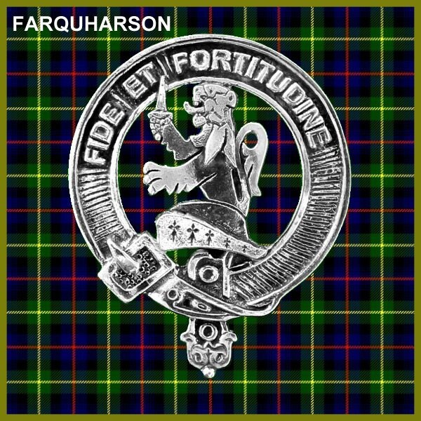 Farquharson 8oz Clan Crest Scottish Badge Stainless Steel Flask