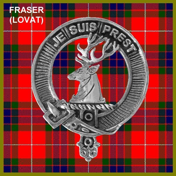 Fraser Lovat 8oz Clan Crest Scottish Badge Stainless Steel Flask