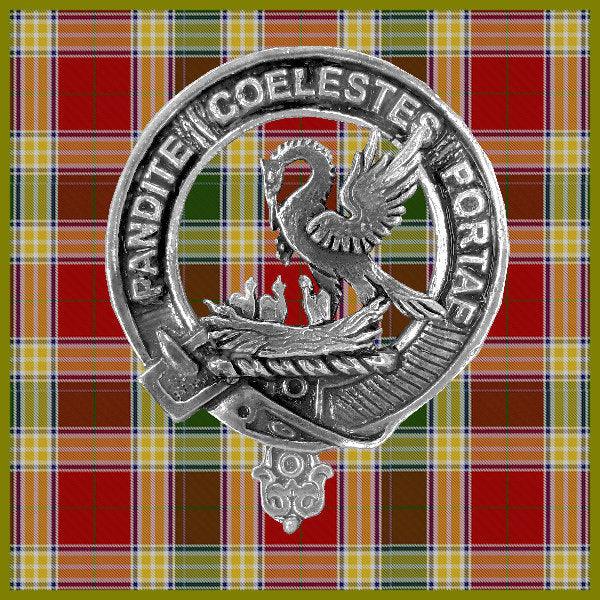 Gibson 8oz Clan Crest Scottish Badge Stainless Steel Flask