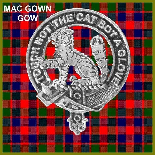 Gow 8oz Clan Crest Scottish Badge Stainless Steel Flask