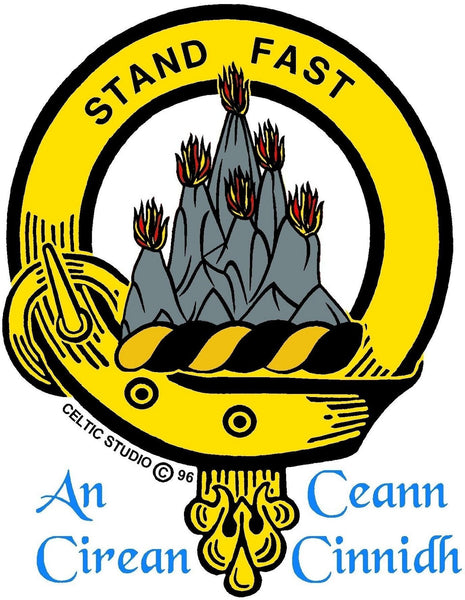 Grant 8oz Clan Crest Scottish Badge Stainless Steel Flask