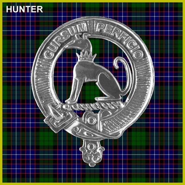 Hunter 8oz Clan Crest Scottish Badge Stainless Steel Flask