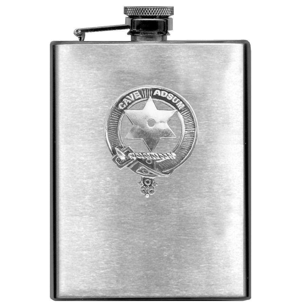 Jardine 8oz Clan Crest Scottish Badge Stainless Steel Flask