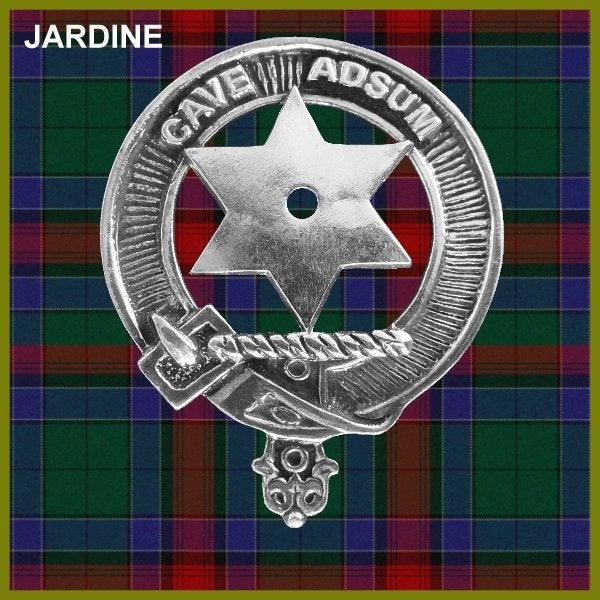 Jardine 8oz Clan Crest Scottish Badge Stainless Steel Flask