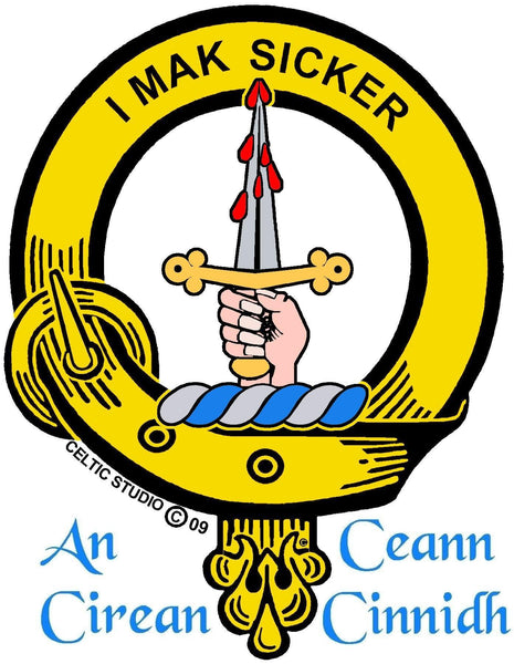 Kirkpatrick 8oz Clan Crest Scottish Badge Flask