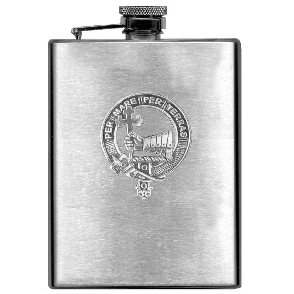 MacDonald (Sleat) 8oz Clan Crest Scottish Badge Stainless Steel Flask