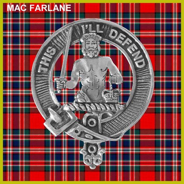 MacFarlane 8oz Clan Crest Scottish Badge Flask