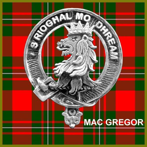 MacGregor 8oz Clan Crest Scottish Badge Stainless Steel Flask