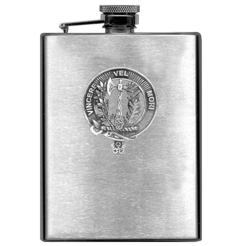 MacLaine 8oz Clan Crest Scottish Badge Flask