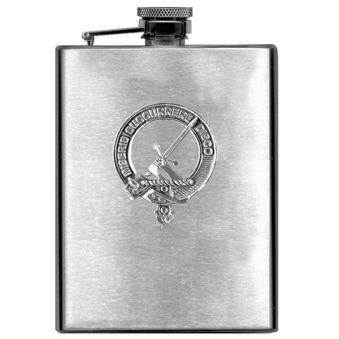 MacMillan 8oz Clan Crest Scottish Badge Stainless Steel Flask